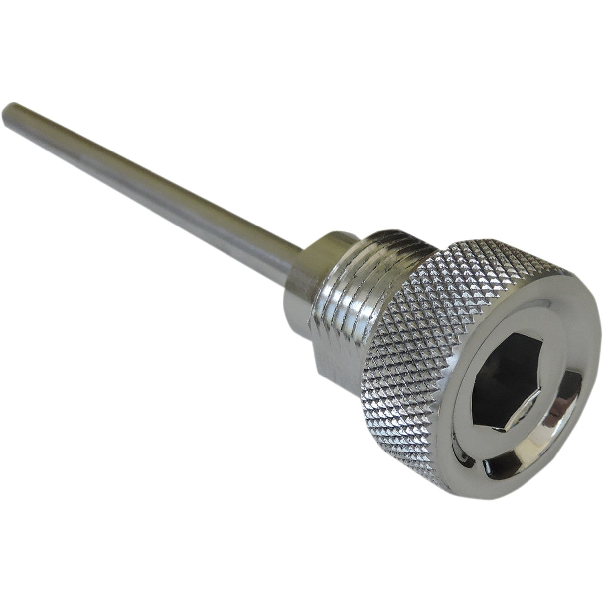 Accutronix Knurled Transmission Dipstick Knurled Chrome Big Twin - TDS01-KC For Harley Motorcycles 2006-2026