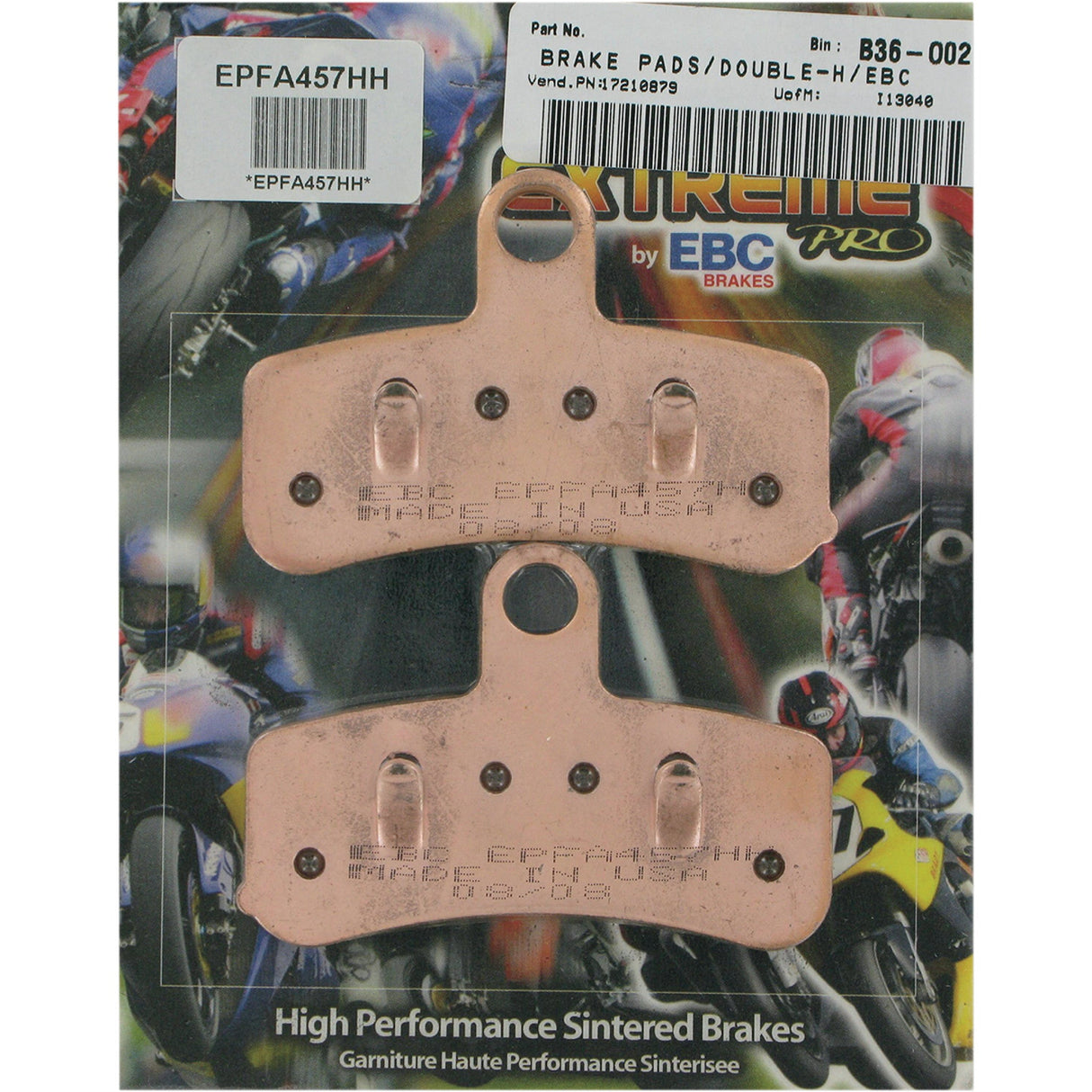 EBC Extreme Performance Sintered "epfa" Brake Pads - EPFA457HH For Harley Motorcycles 2008-2017