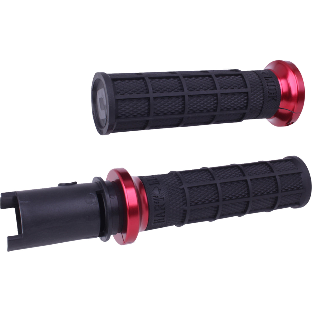 ODI 0630-3524 V31HTC-BB-R Hart-Luck Signature V-Twin Lock-On™ Grips cvo - black/red