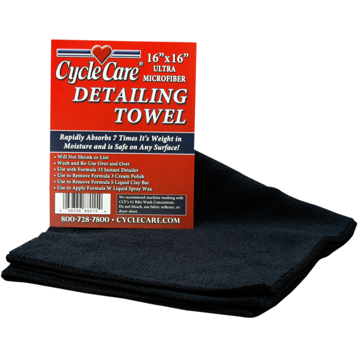 CYCLE CARE FORMULAS 3713-0051 88015 Microfiber Towels Micro Fiber Towel