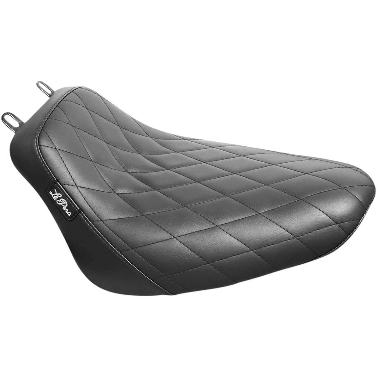 LePera Bare Bones Solo Seat Diamond Stitch Black - LYX-007DM For Harley Softail 2018-2023