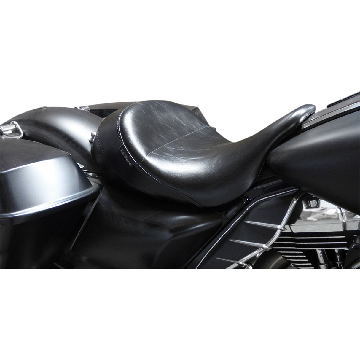 LePera Aviator Up Front Solo Seat Smooth Black - LKU-017 For Harley Touring 2008-2024