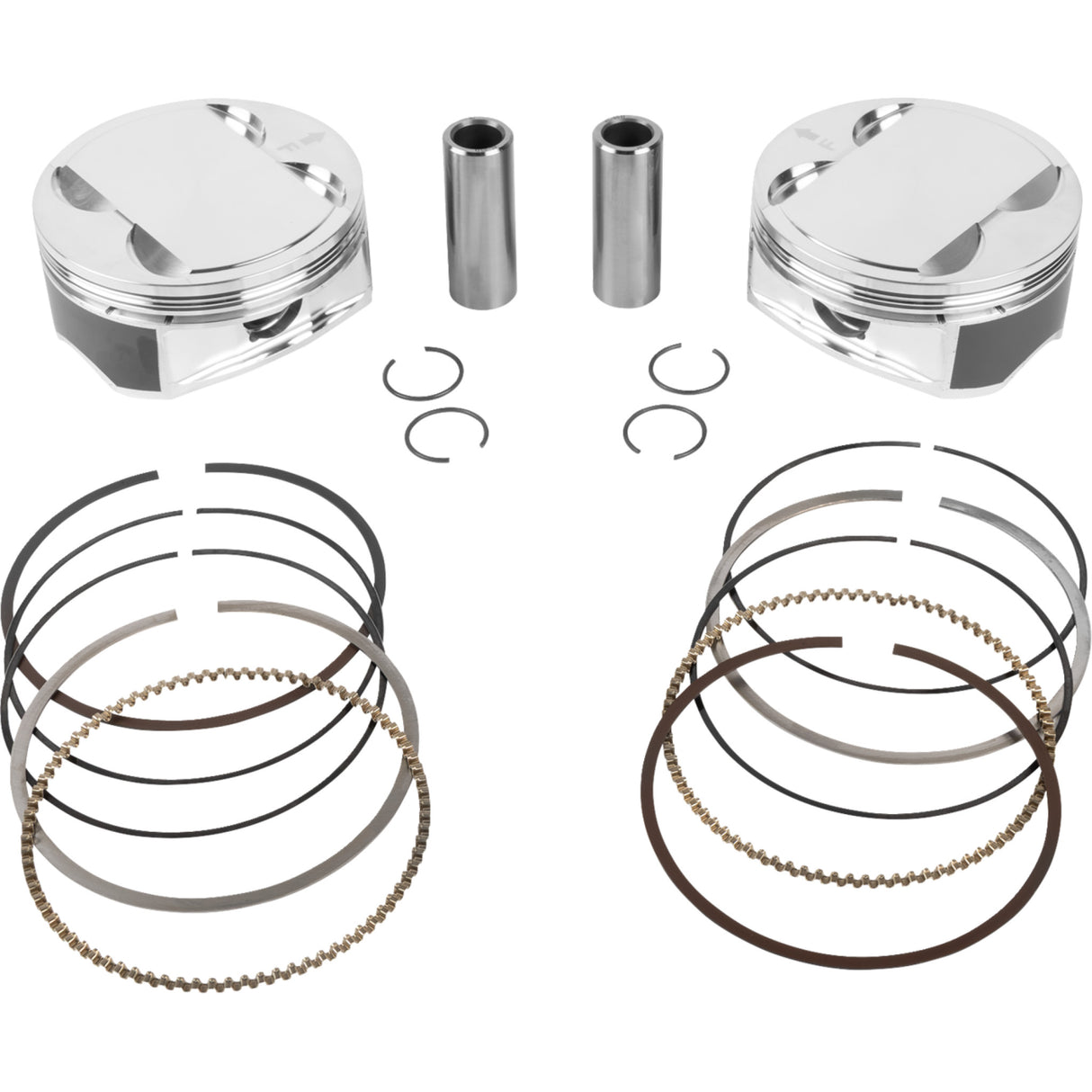 JE Pistons Piston Kit 4.260" Bore 4.500" Stroke 12.0:1 CR 114" M8 - 399163 For Harley Motorcycles 2017-2025