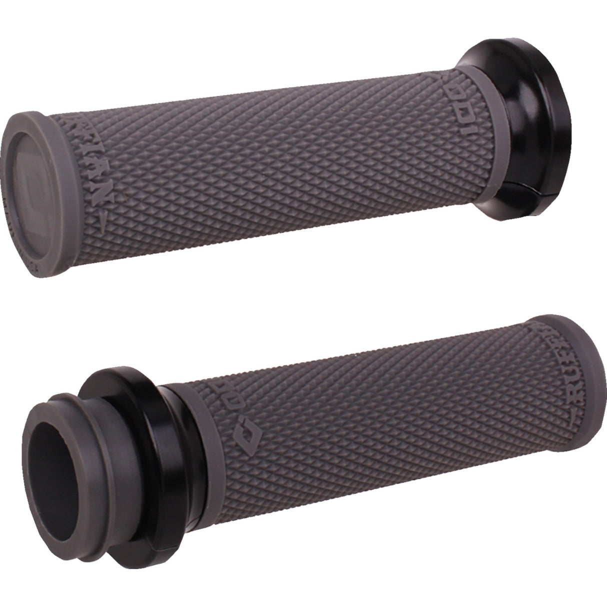 ODI Ruffian Lock-On Street Grips TBW Graphite Black - V30HTWH-B For Harley Motorcycles 2008-2024