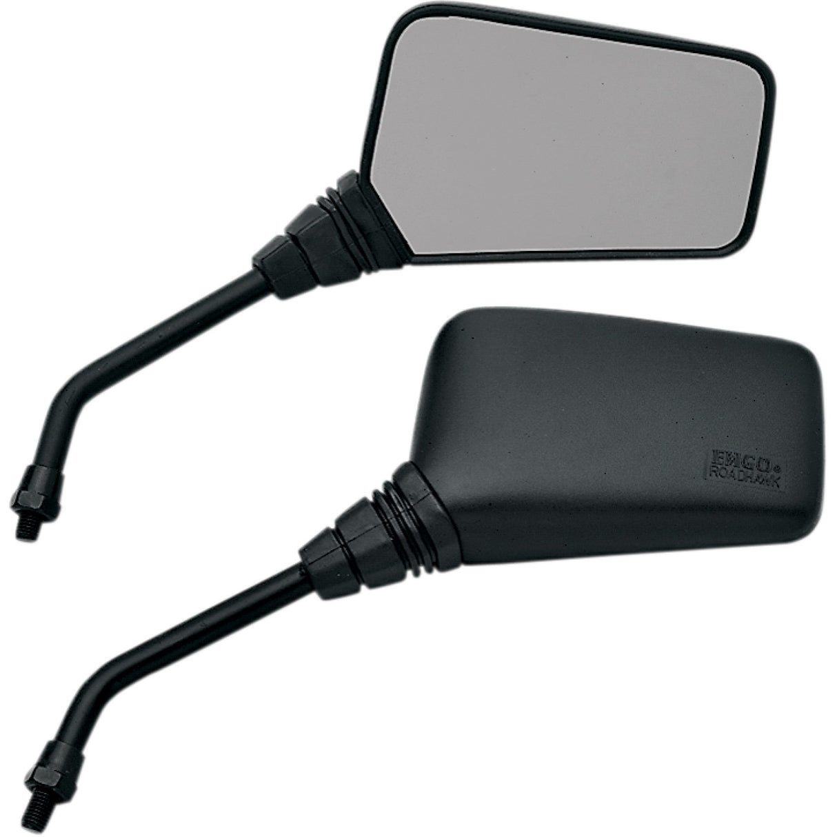 EMGO 2025105 20-25105 Roadhawk Mirror Mirror - Roadhawk - Side View - Rectangle - Long - M10 x 1.25 - Black