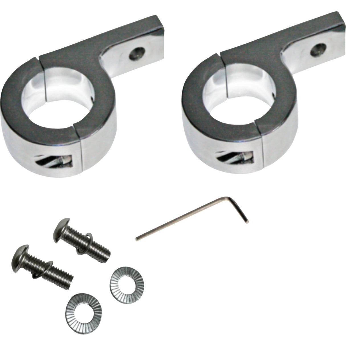 CUSTOM DYNAMICS 2001-3100 CD-125-C Fog Light P-Clamp Mounts P-Clamp Mounts - Mount - Fog Light - Chrome - Harley-Davidson®