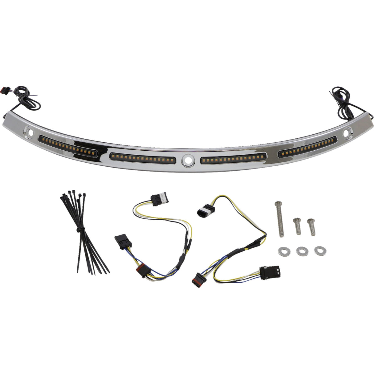 CUSTOM DYNAMICS 2040-2823 CD-WT2-SEQ-14-C Genesis® 4 Dynamic LED Batwing Windshield Trim - Sequential Turn Signals - Chrome