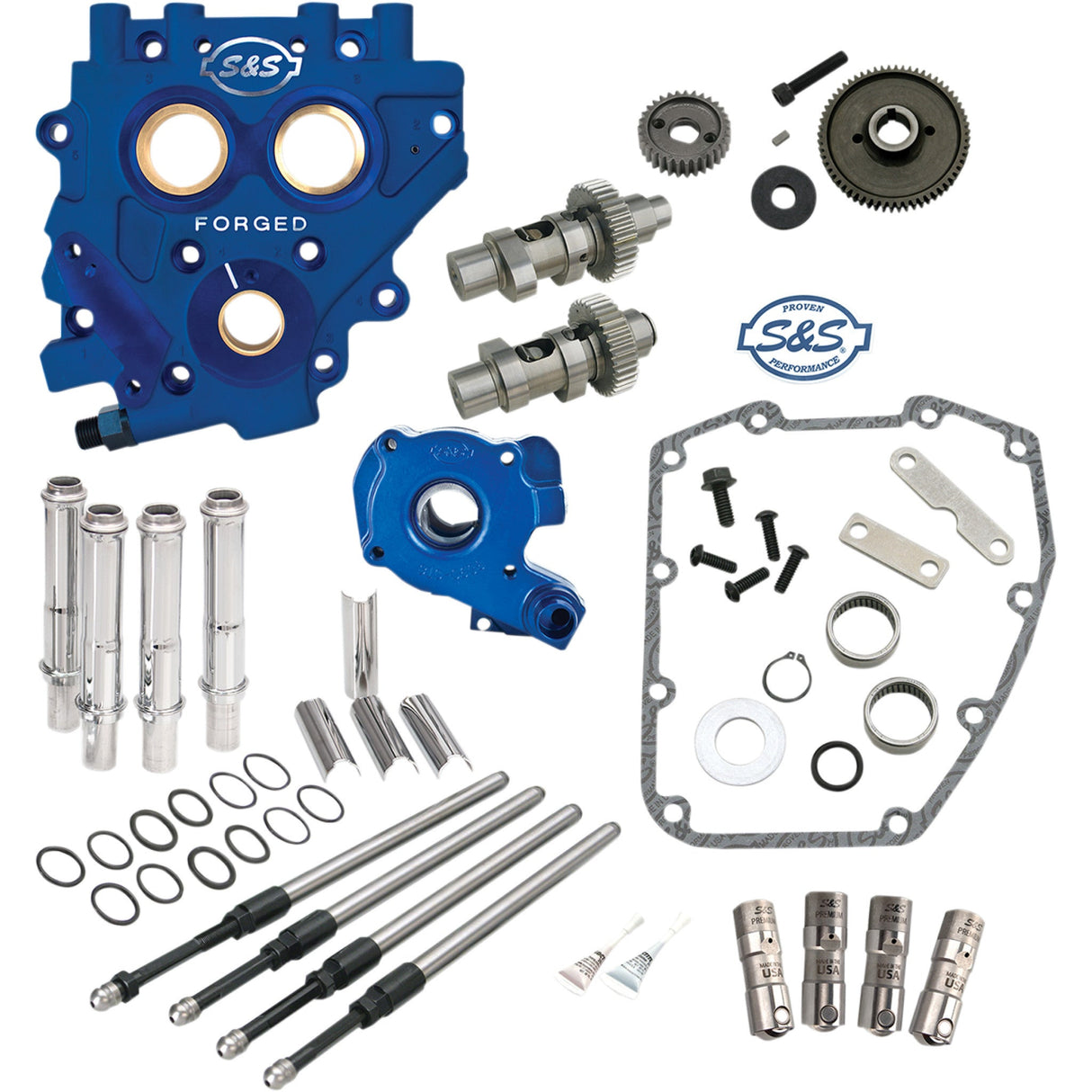 S&S CYCLE 0925-1103 310-0815 Gear Drive Cam Chest Kit - Cam Chest with Plate Kit - 551GE - Easy Start Cams - Twin Cam