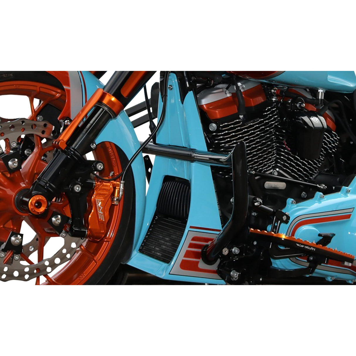 Paul Yaffe Bagger Nation Two Piece Chin Spoiler For Mini Monkey Engine Guards 2 Pc - PYO:SCS-09-2PC For Harley Touring 2009-2016
