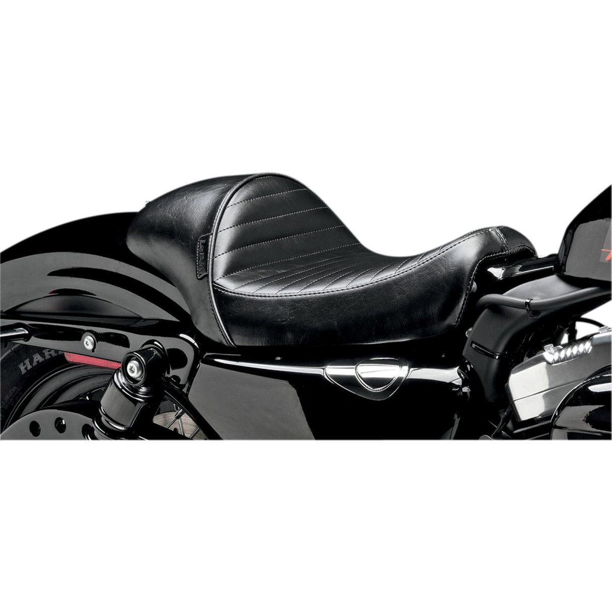 LePera Stubs Cafe Seat Pleated Black - LK-426PT For Harley Sportster 2010-2022