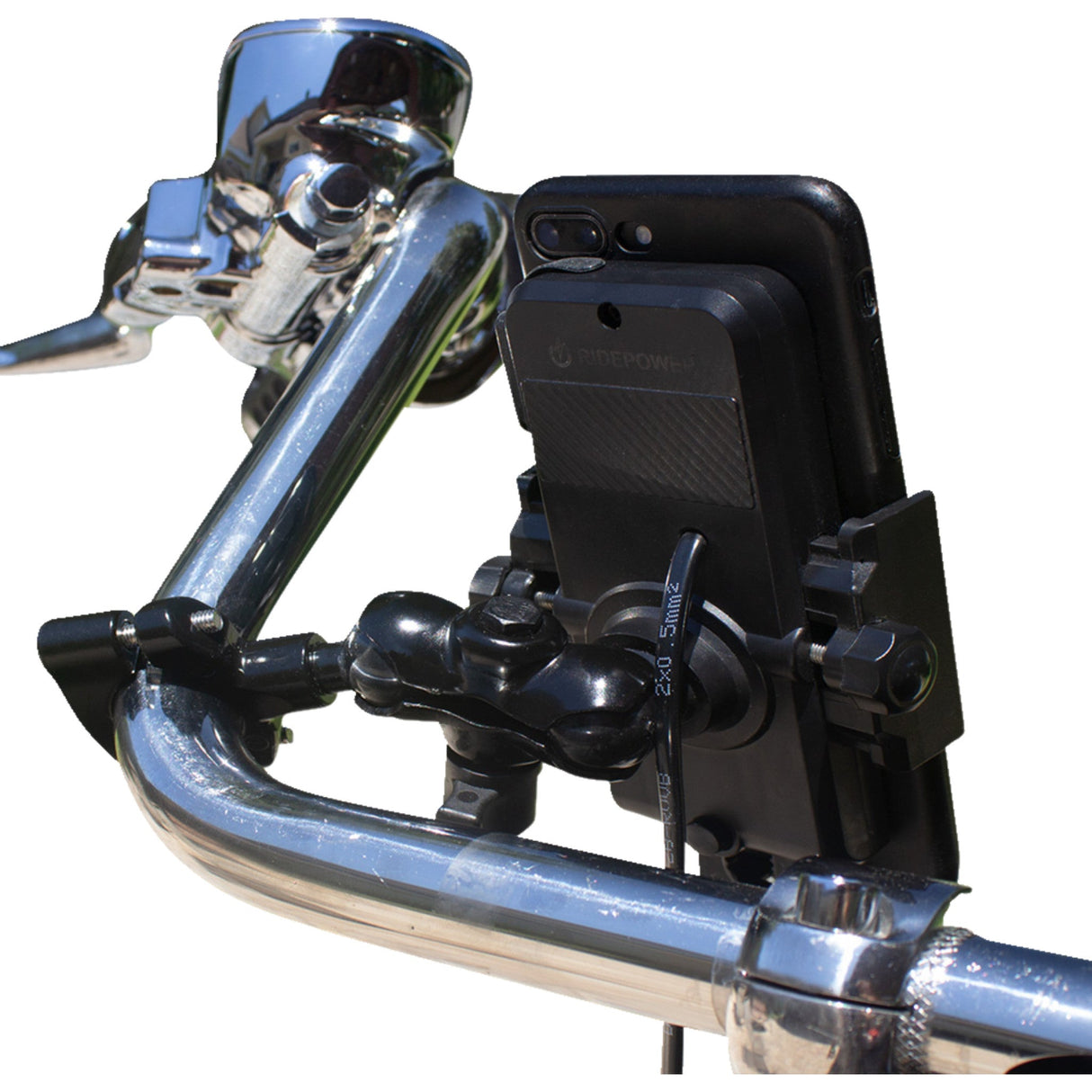 RIDEPOWER 0636-0197 RPPMMTLBKBW12 Phone Holder Ball Mount Ball Mount - Phone Holder - Wireless Charging