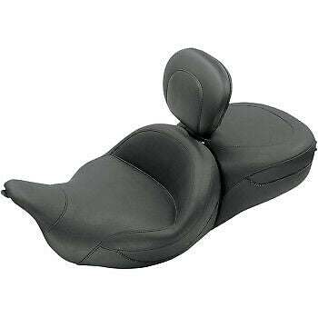 Mustang Super Touring 2-Up Vinyl Seat Vintage Driver Backrest - 79556 For Harley Touring 2008-2025