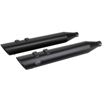 S&S Cycle Slash Cut Slip-On Mufflers Black M8 - 550-0696 For Harley Touring 2017-2026