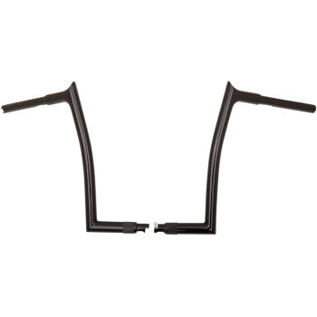 FAT Baggers INC. 1-1/4" EZ Install Pointed Top Handlebar 14" Black - 908014-B For Harley Motorcycles 2007-2025
