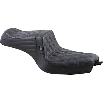 LePera Tailwhip Seat Double Diamond Black - LK-586DD For Harley Sportster 2010-2022