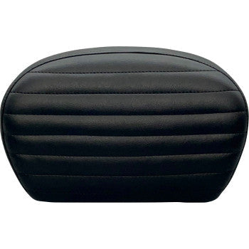 LePera Sissy Bar Pad Large Pleated Dull Black - L-SBP01PT-DULL For Harley Motorcycles 2008-2022