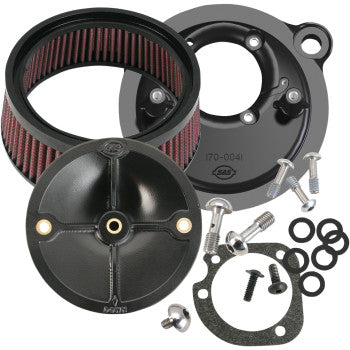S&S Cycle Super Stock™ Stealth Air Cleaner Kit Black - 170-0093 For Harley Sportster 1991-2006