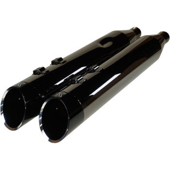 Khrome Werks 4-1/2" HP-Plus® Slip-On Mufflers Eclipse® With Edge Tip - 201675 For Harley Touring 2017-2026