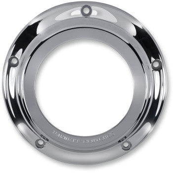 BARNETT 1107-0540 343-30-43015 Scorpion Derby Cover - Chrome/Clear - '15-'22 Big Twins - For Narrow Primary