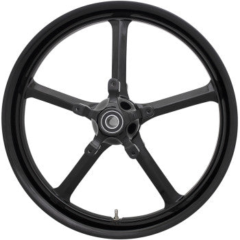 Coastal Moto Rockstar Moto Forged Aluminum Wheel Rockstar Front Dual Disc Without ABS Black 21x3.25 - 1502-ROC-213-B For Harley Touring 2008-2026