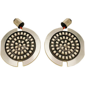 Drag Specialties LED Turn Signal Inserts Red For Harley Motorcycles 1986-2006