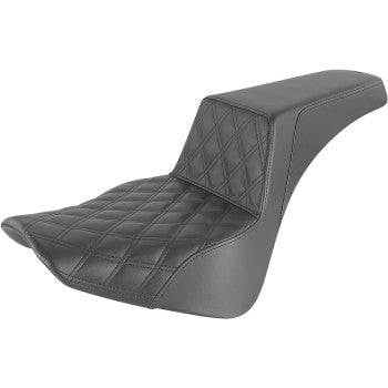 Saddlemen Step-Up Seat — Front Lattice Stitch Black - 818-33-172 For Harley Softail 2018-2025