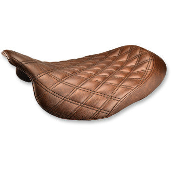 Saddlemen Renegade™ Lattice Stitch Solo Seat Lattice Stitched Brown - 808-07B-002BLS For Harley Touring 2008-2025
