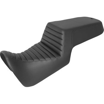 Saddlemen Step-Up Seat — Rear Smooth Front Tuck-N-Roll Black - 821-34-171 For Harley Pan America 2021-2026