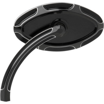 ARLEN NESS 0640-0755 13-130 Cats Eye Forged Billet Mirror - Black - Left