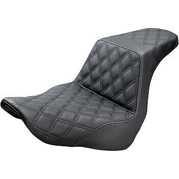 Saddlemen Step-Up Seat — Full Lattice Stitch Black - 818-29-175 For Harley Softail 2018-2026