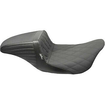 LePera Kickflip Daddy Long Legs Seat Diamond With Gripp Tape Black - LK-597DLDMGP For Harley Touring 2008-2023
