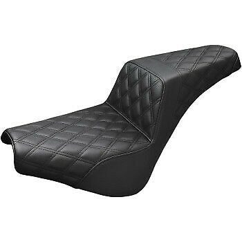 Saddlemen Step-Up Seat — Full Lattice Stitch Black FX - 818-30-175 For Harley Softail 2018-2025