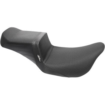 LePera Tailwhip Seat Basketweave Black - LK-587BW For Harley Touring 2008-2023