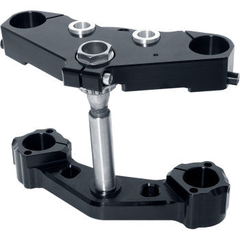 Hawg Halters X23 Bolt-On 6° Triple Tree Kit 23" Wheel Size Black - 49FLAX23 For Harley Touring 2014-2023