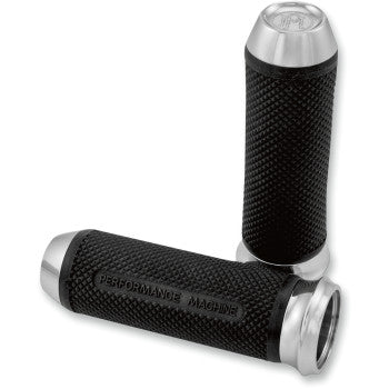 Performance Machine Elite Grips - 0063-2027-CH For Harley Motorcycles 1980-2020