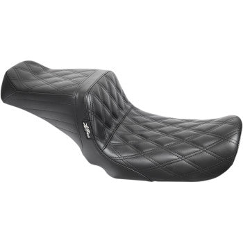 LePera Tailwhip Seat Double Diamond Black - LK-581DD For Harley Dyna 2006-2017