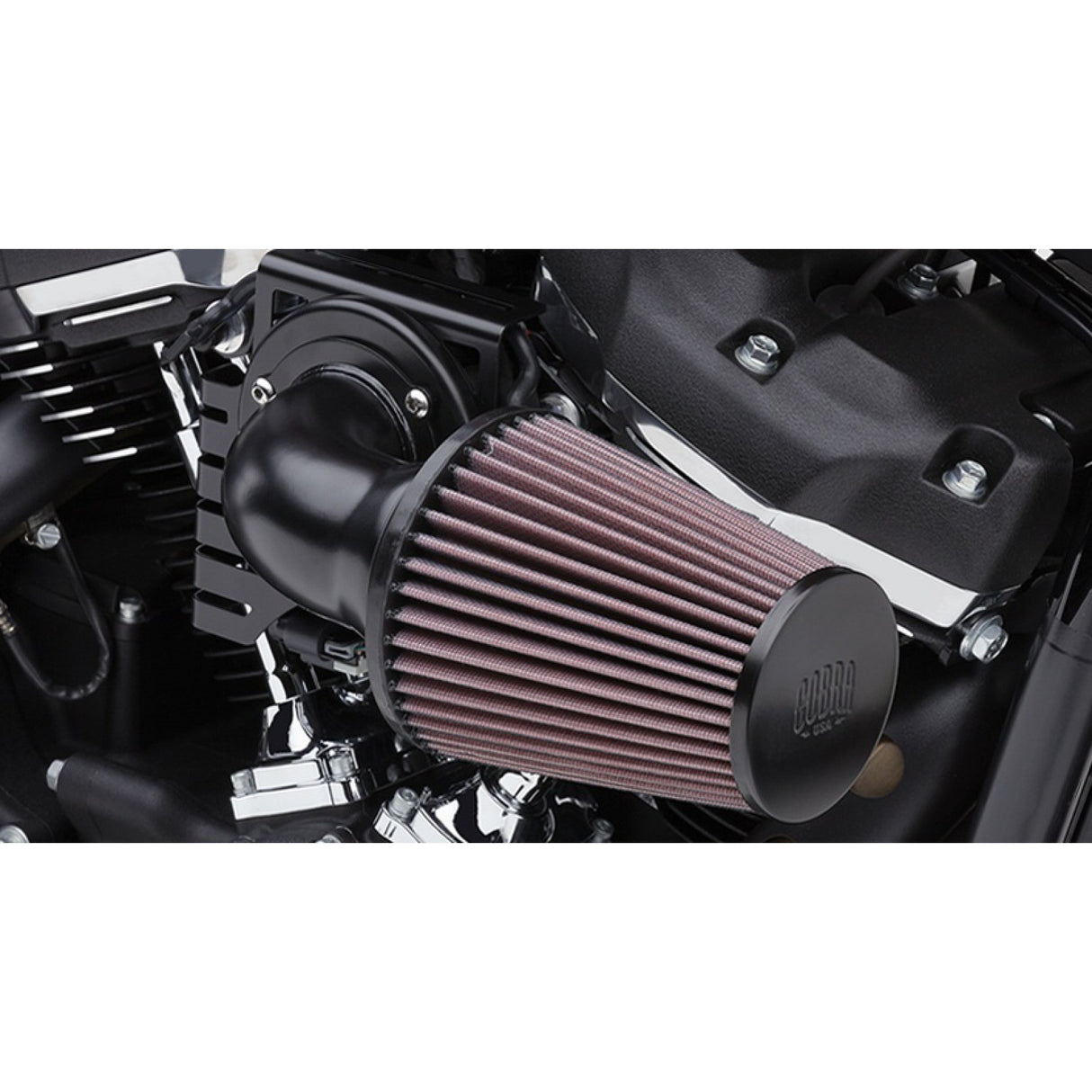 Cobra Cone Air Intake Black Softail - 606-0104-06B-SB For Harley Softail 2018-2023