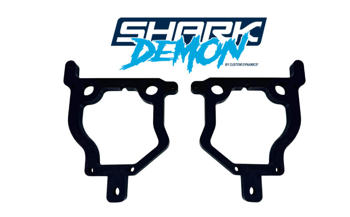 Custom Dynamics Shark Demon® Headlight Spacer Kit Headlight Amplifier - SD2-SPACER For Harley Road Glide 2015-2025