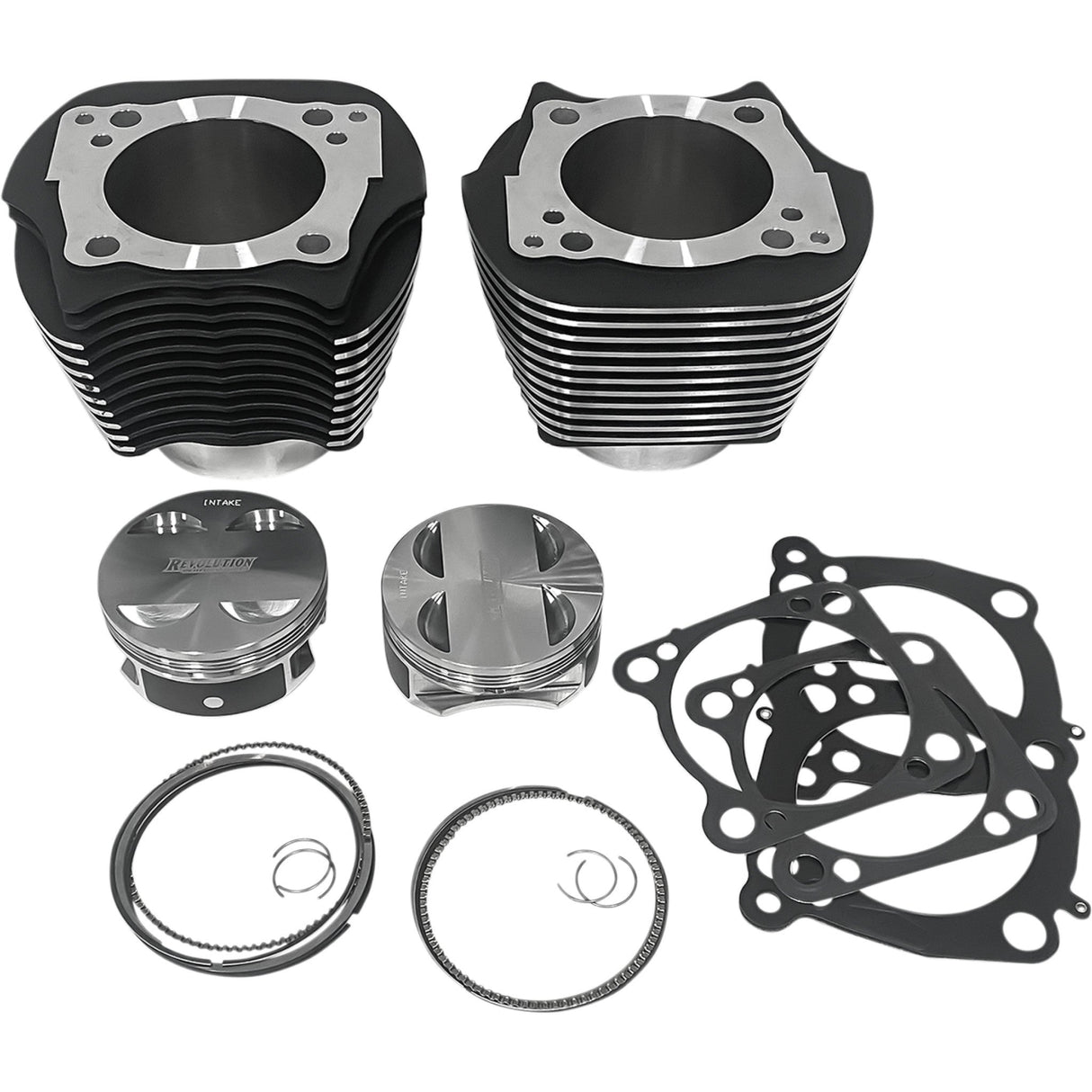 REVOLUTION PERFORMANCE, LLC 0931-1039 RP201-606W Cylinder Kit 128" - black with highlighted fins - m8