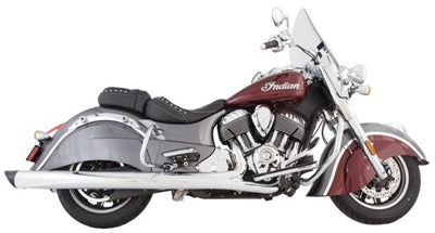 Tab Performance 211-1290-B-Z Indian Chrome Soft Bags B.A.M. 4.0 Inch Slip On Muffler Sticks Exhaust Pipes Soft Bags with Zombie Baffles (Loud) and Black Slash Cut Tips