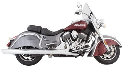 Tab Performance 211-1290-C2-2.5 Indian Chrome Soft Bags B.A.M. 4.0 Inch Slip On Muffler Sticks Exhaust Pipes Soft Bags with 2.50 Inch Louvered Core Baffles (Medium) and Chrome Straight Cut Tips