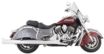 Tab Performance 211-1290-N-2.5 Indian Chrome Soft Bags B.A.M. 4.0 Inch Slip On Muffler Sticks Exhaust Pipes Soft Bags with 2.50 Inch Louvered Core Baffles (Medium) and Tips