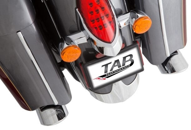 Tab Performance 4" Chrome B.A.M. Sticks Exhaust Pipes | Hard Bag - Black Straight Tips, No Baffles 211-1291-B2-NB