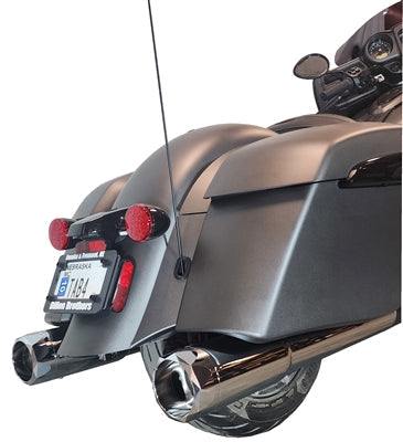 Tab Performance 211-1295-C2-2.5 4.5 Inch Indian Bagger Chrome Hard Bag B.A.M. Slip On Muffler Sticks Exhaust Pipes 2.5 Inch Louvered Core Baffles (Medium) 4.5 Inch Chrome Straight Cut Tip