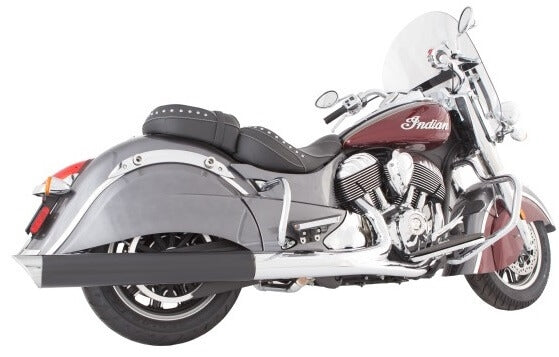 Tab Performance 4" Black B.A.M. Sticks Exhaust Pipes | Soft Bags - Chrome Straight Tips, No Baffles 211-2290-C2-NB