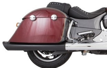 Tab Performance 4" Black B.A.M. Sticks Exhaust Pipes Hard Bags 4" Chrome Straight Cut Tip, Non-Baffled ( - 211-2291-C2-NB For Indian 2014-2026