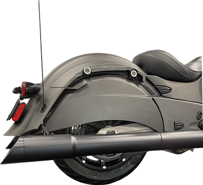 Tab Performance 4.5" Black B.A.M. Sticks Exhaust Pipes | Soft Bags - Black Straight Tips, No Baffles 211-2294-B2-NB