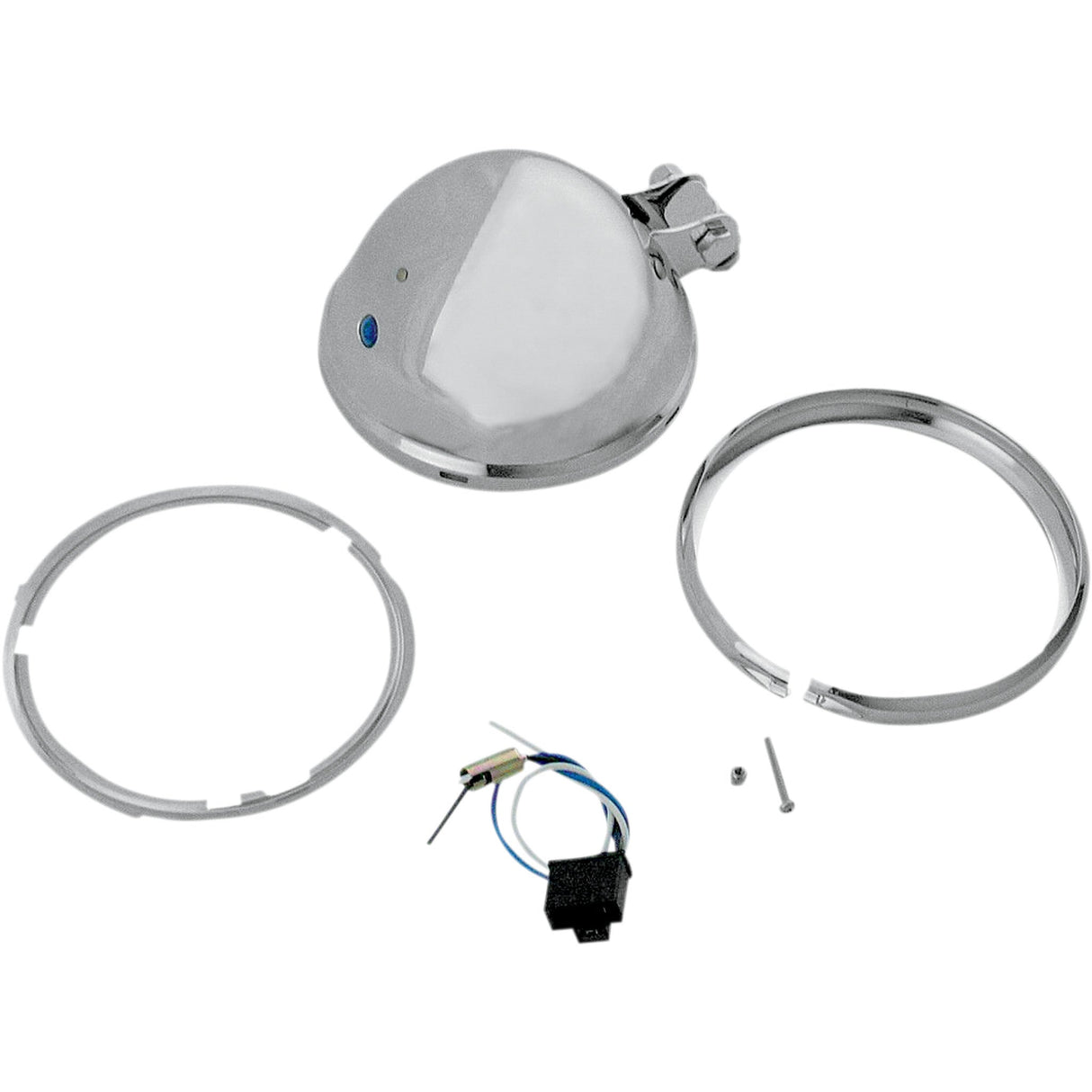 DRAG SPECIALTIES DS-280099 5-3/4" Headlight Assemblies — Housing Bottom Mount Headlight Shell - 5-3/4" - Chrome
