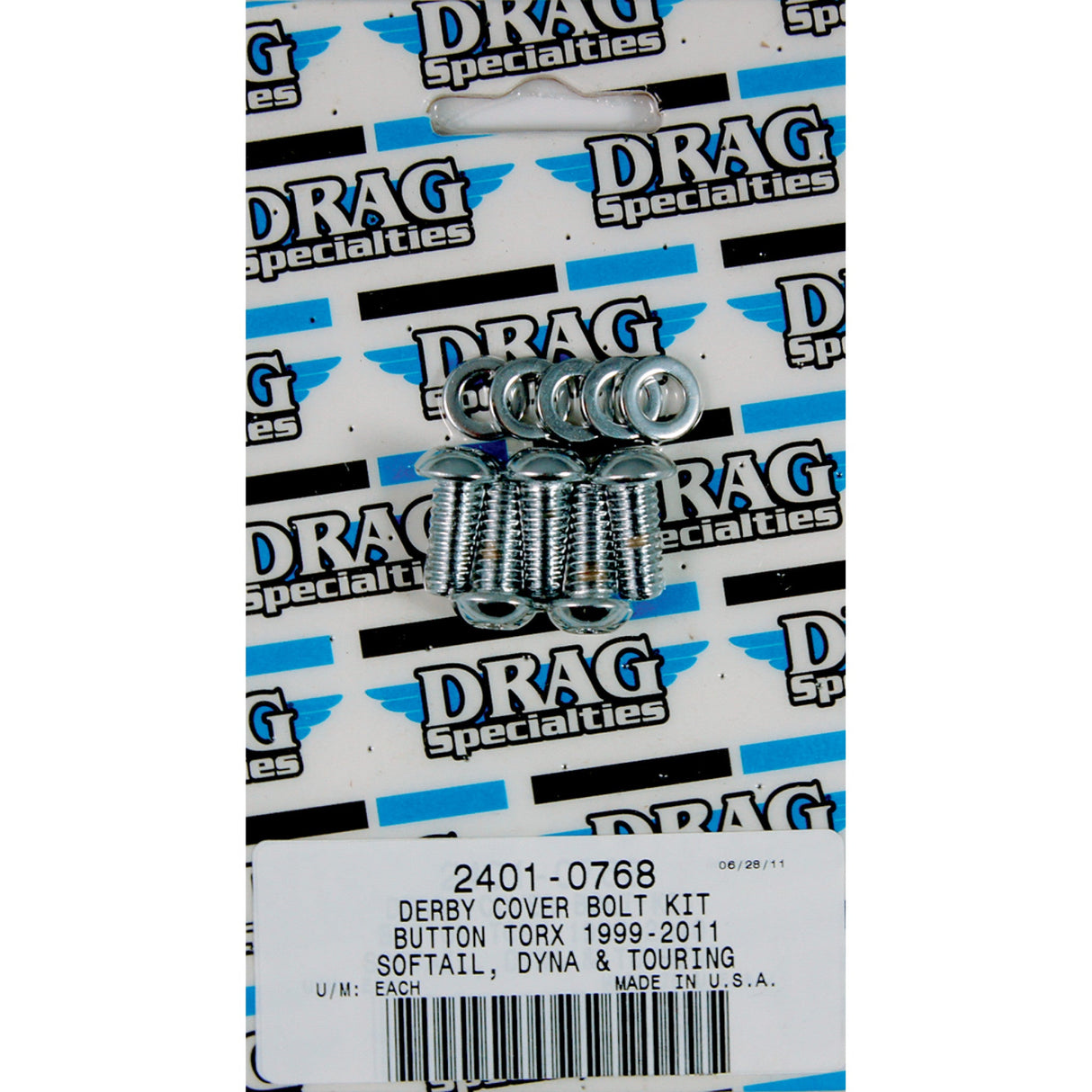Drag Specialties Derby Cover Bolt Kit Smooth Button-Head Torx Dyna Softail Touring For Harley Motorcycles 1999-2017