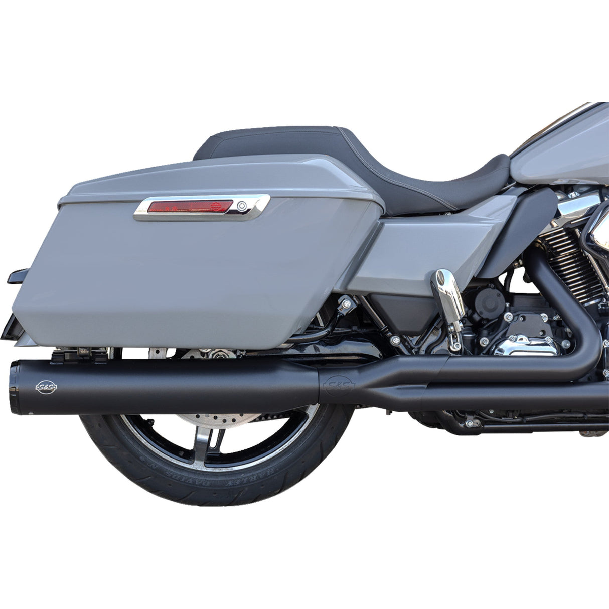 S&S Cycle 2-Into-1 GNX Exhaust System Race Only Guardian Black Touring - 550-1167 For Harley Touring 2017-2026